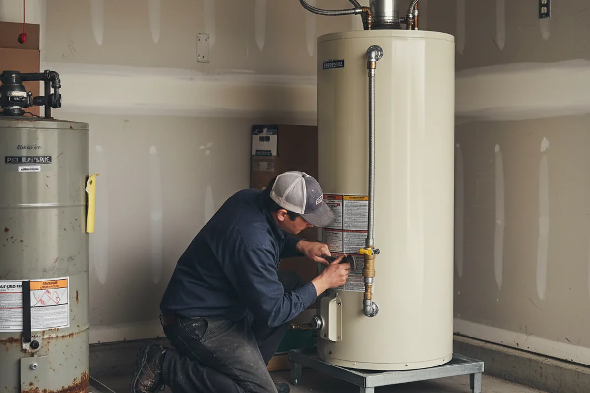 Water heater and shutoff valve replacement in Hohenwald